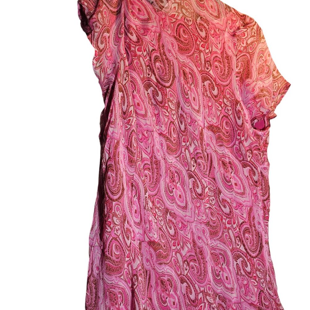 🌸2 piece tank/short sleeved sheer blouse, NYC Design, size 3X - Picture 4 of 7